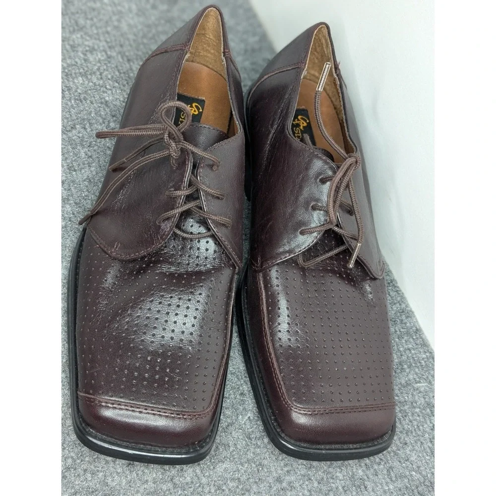 STACY ADAMS Men's Brown Leather Dress‎ Shoes Oxford Size 7 M 23179-02